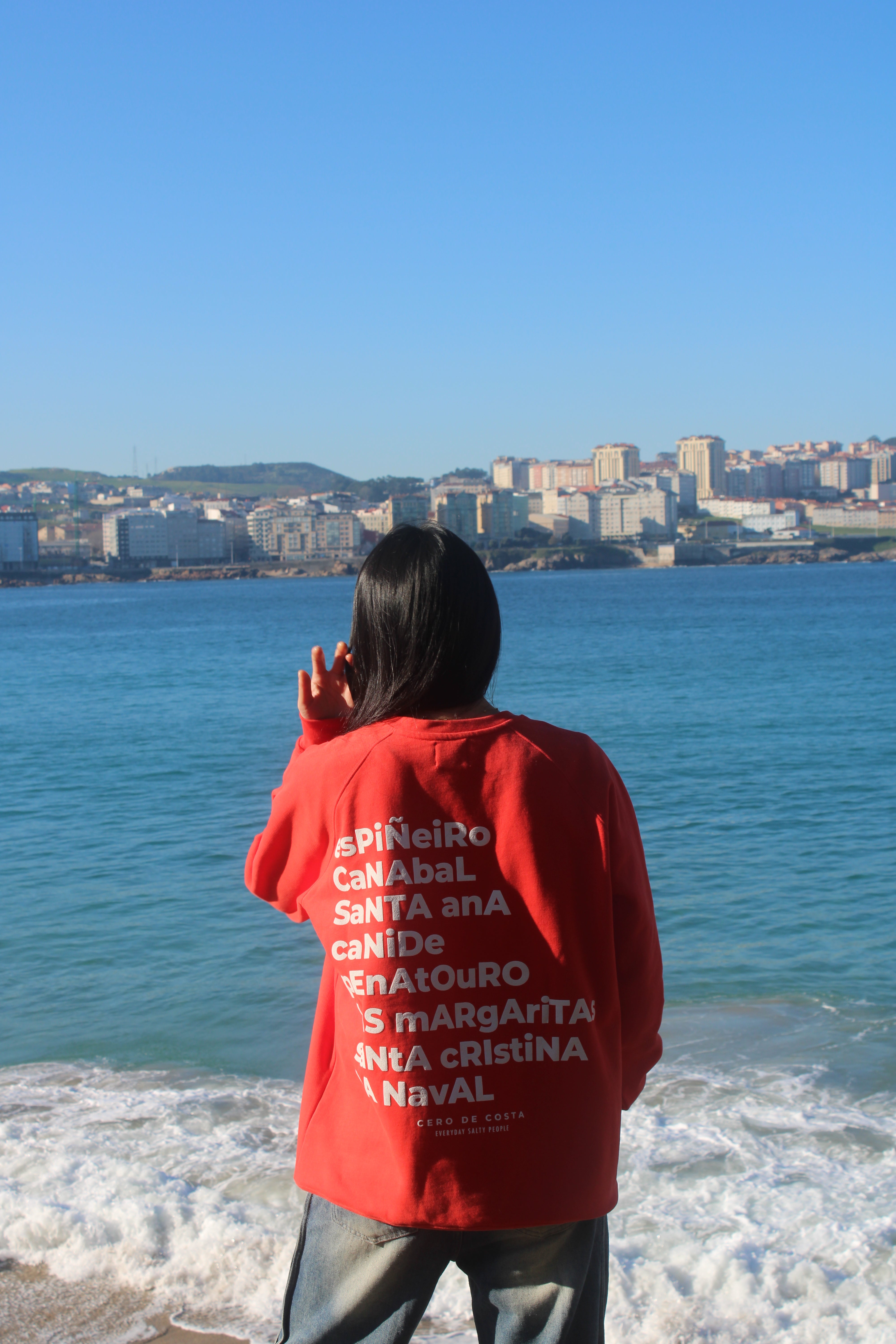 SUDADERA ROJO/BLANCO "MERA"